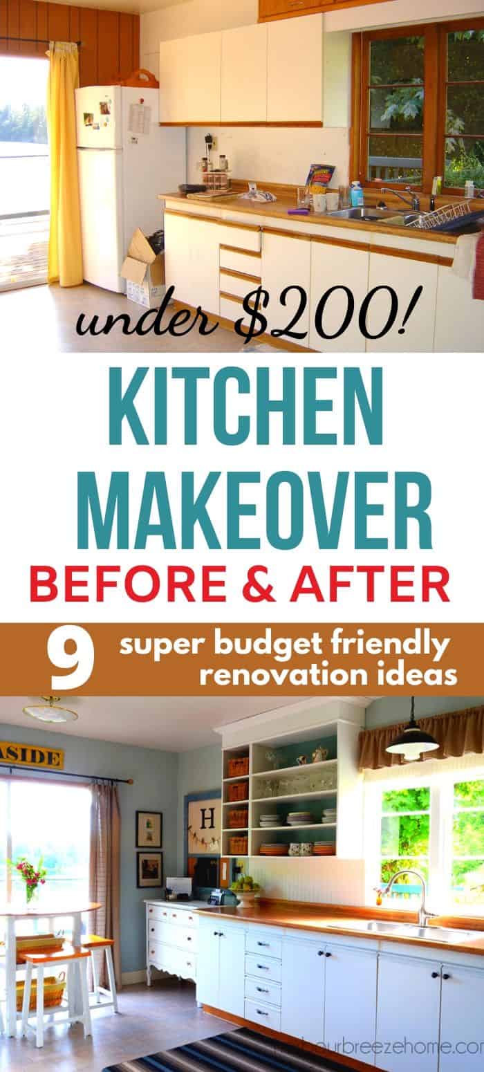 Small Budget Kitchen Remodel Before and After
