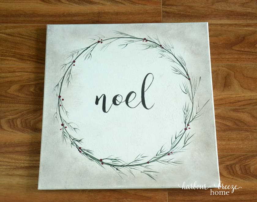 Painted Noel Sign