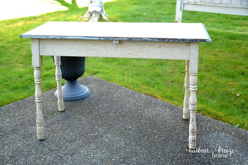 old dilapidated farmhouse table