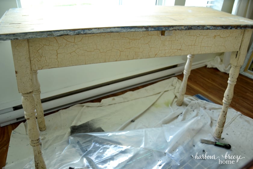 old dilapidated farmhouse table