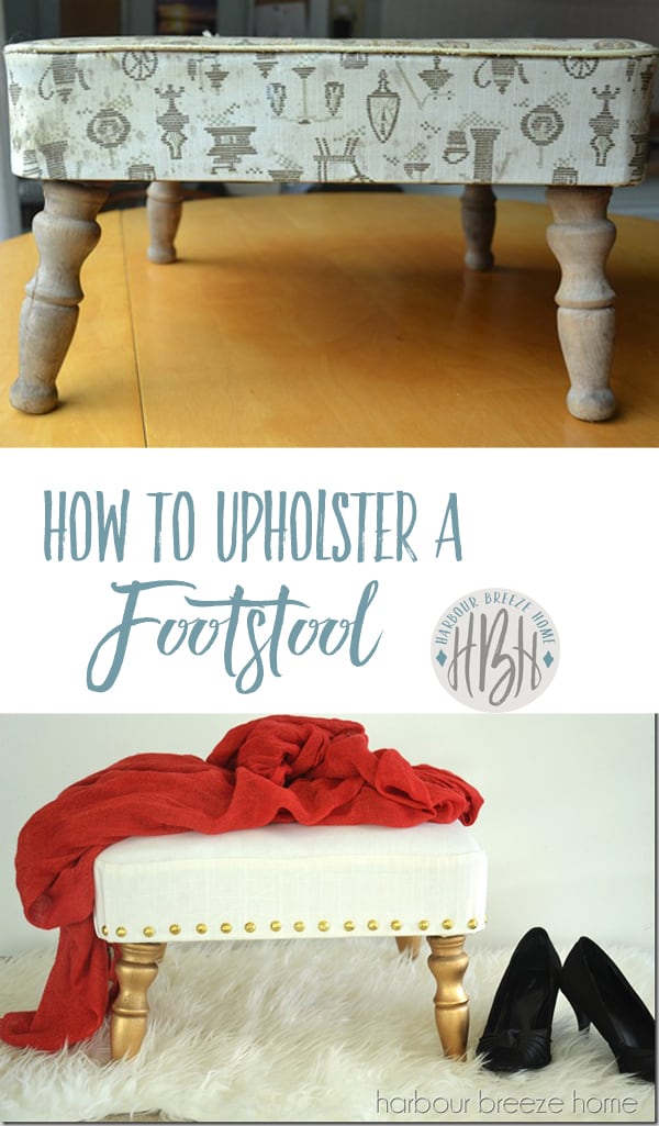 A Shabby Glam Footstool Makeover