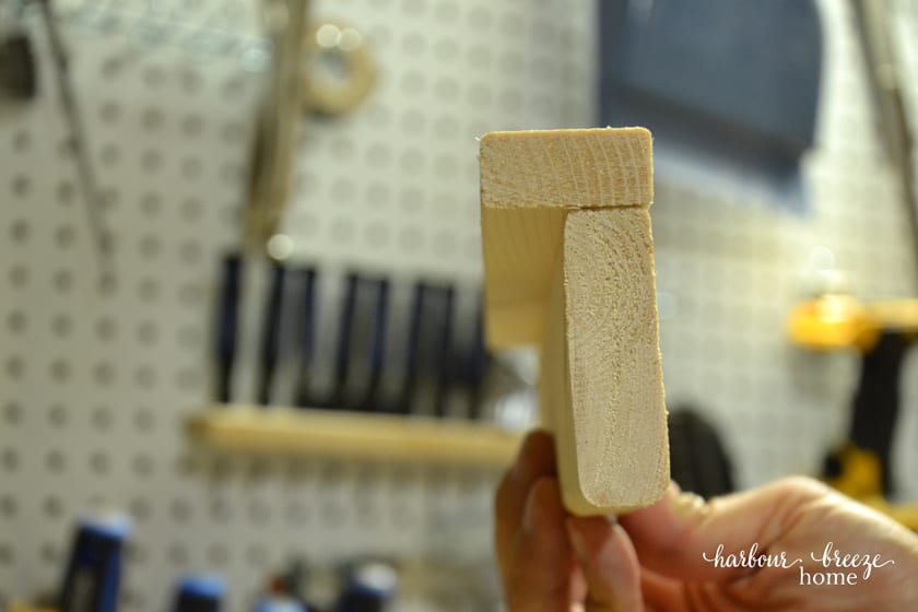 The molding pieces glued together before putting on the Ikea billy bookcase.