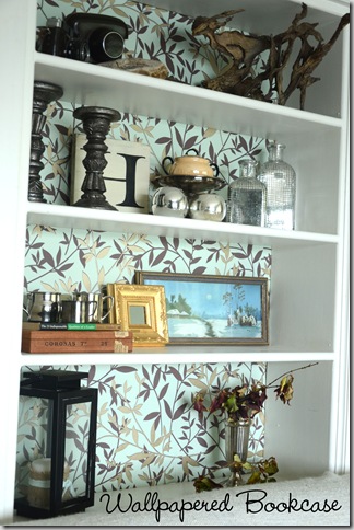 wallpaper bookcase with words