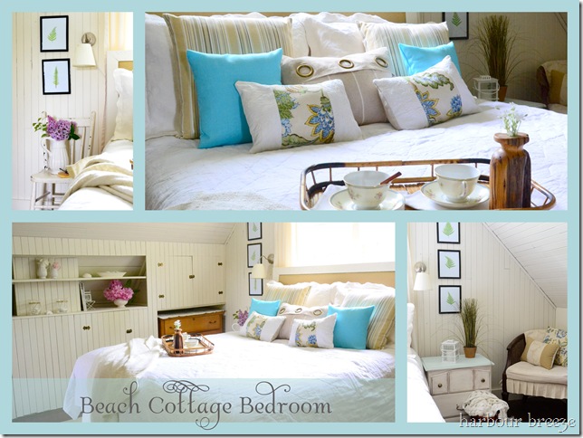 beach cottage bedroom labeled