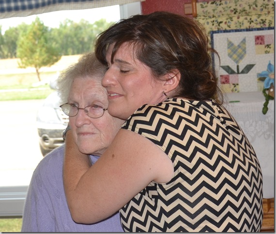 hugging mom