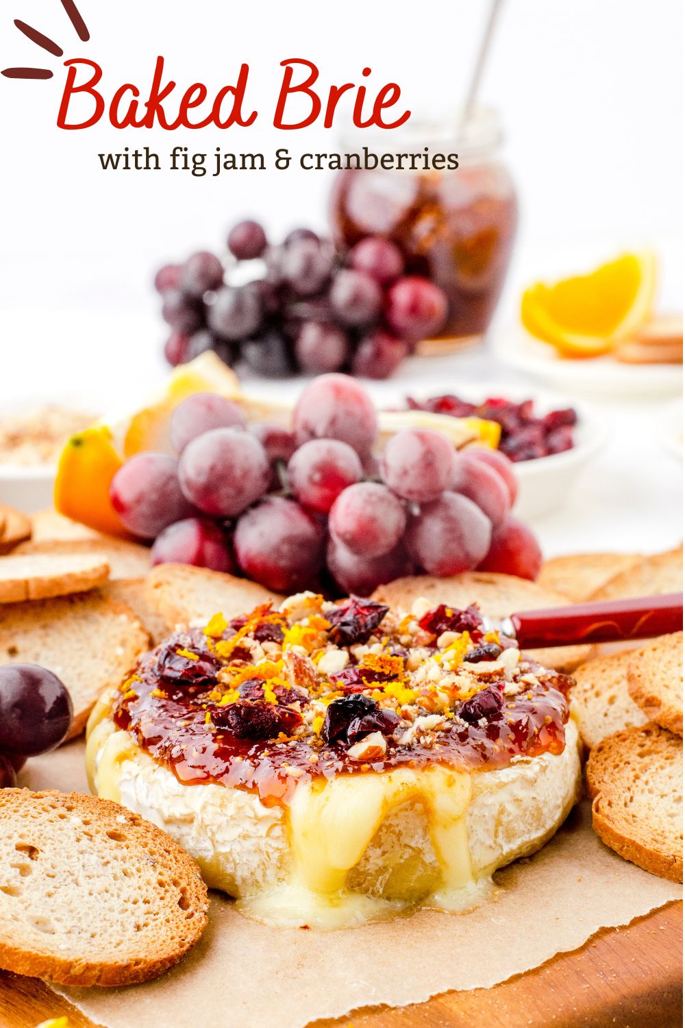 Baked Brie with Fig Jam & Cranberries – An Easy & Elegant Appetizer Recipe