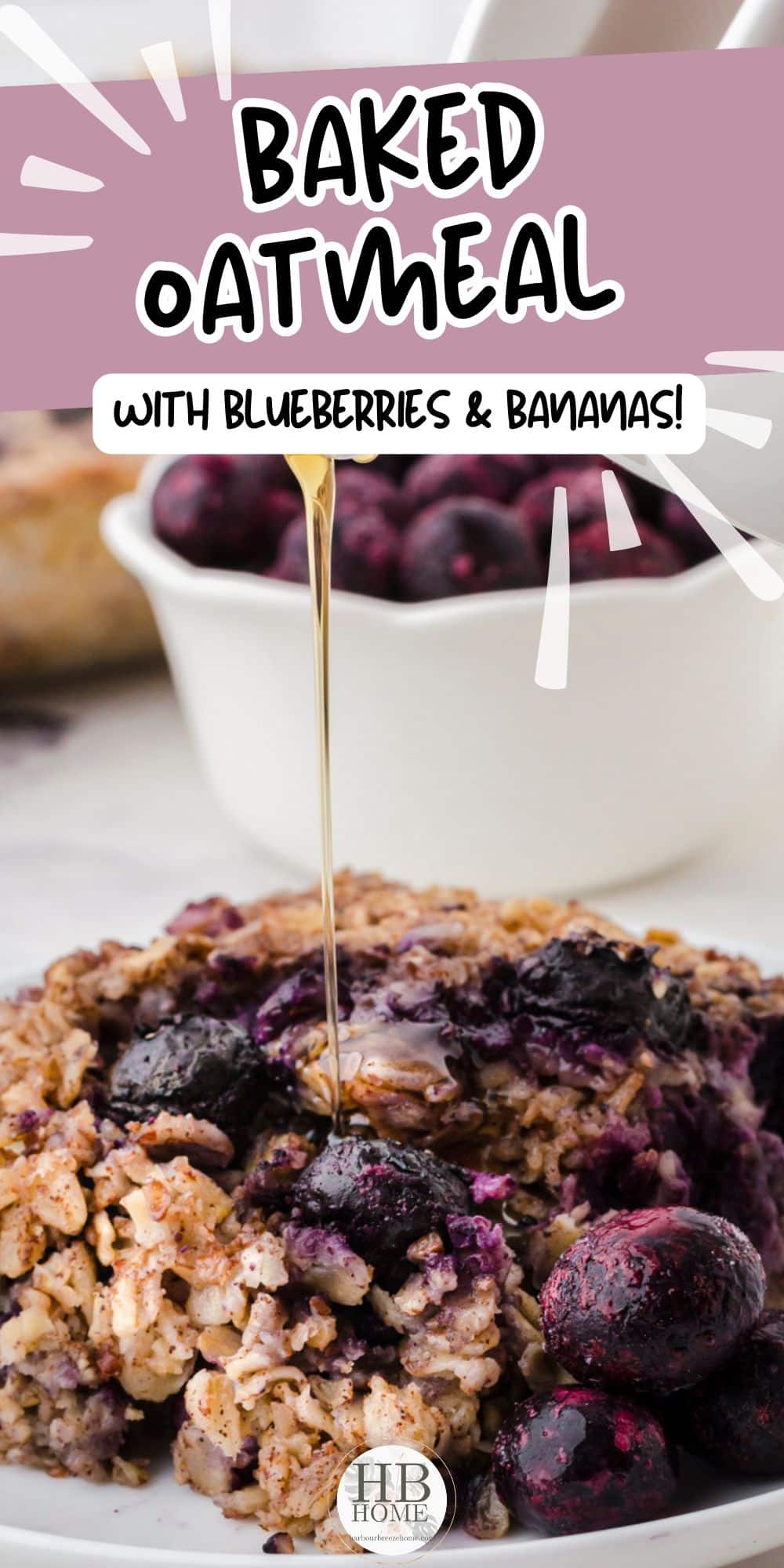 Easy Banana Blueberry Baked Oats Recipe
