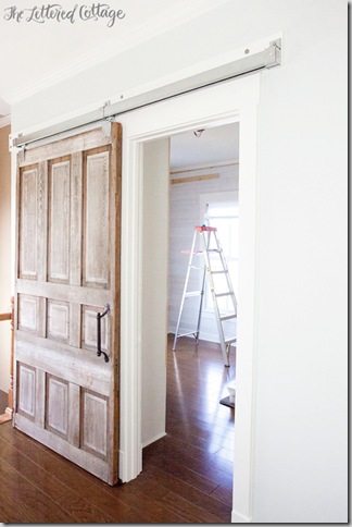 lettered cottage sliding door