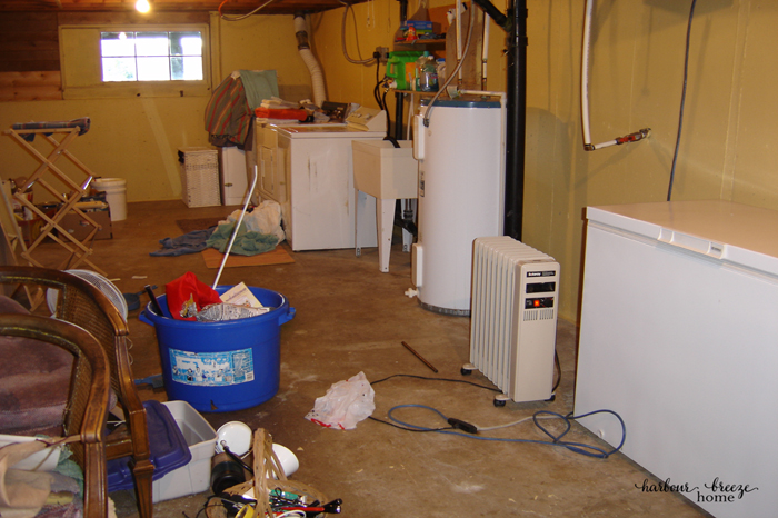 {My father-in-law deserves a medal for painting around all that terrible mess!}