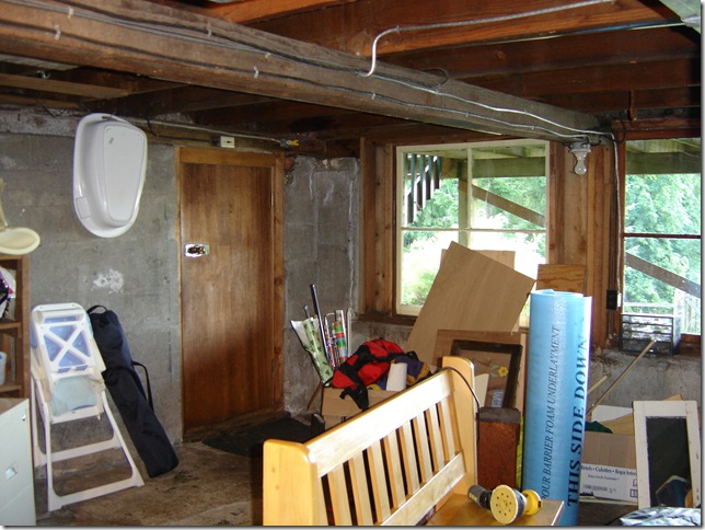 basement family room before
