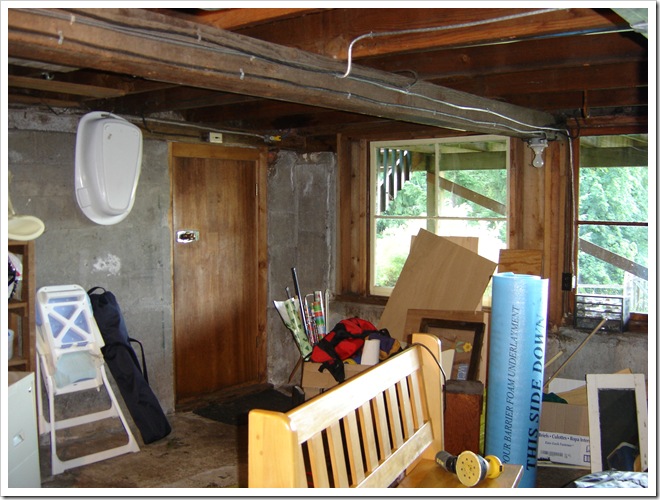 basement family room before