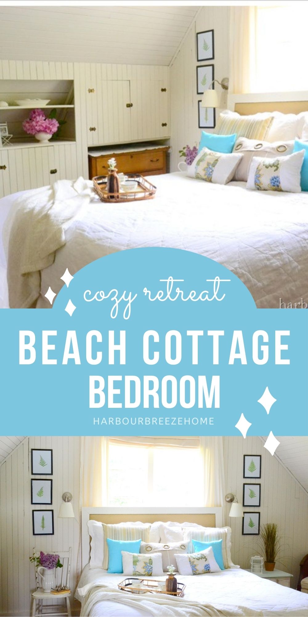 Beach Cottage Bedroom Before & After Makeover Reveal