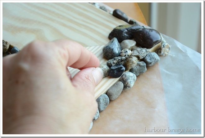 gluing down rock