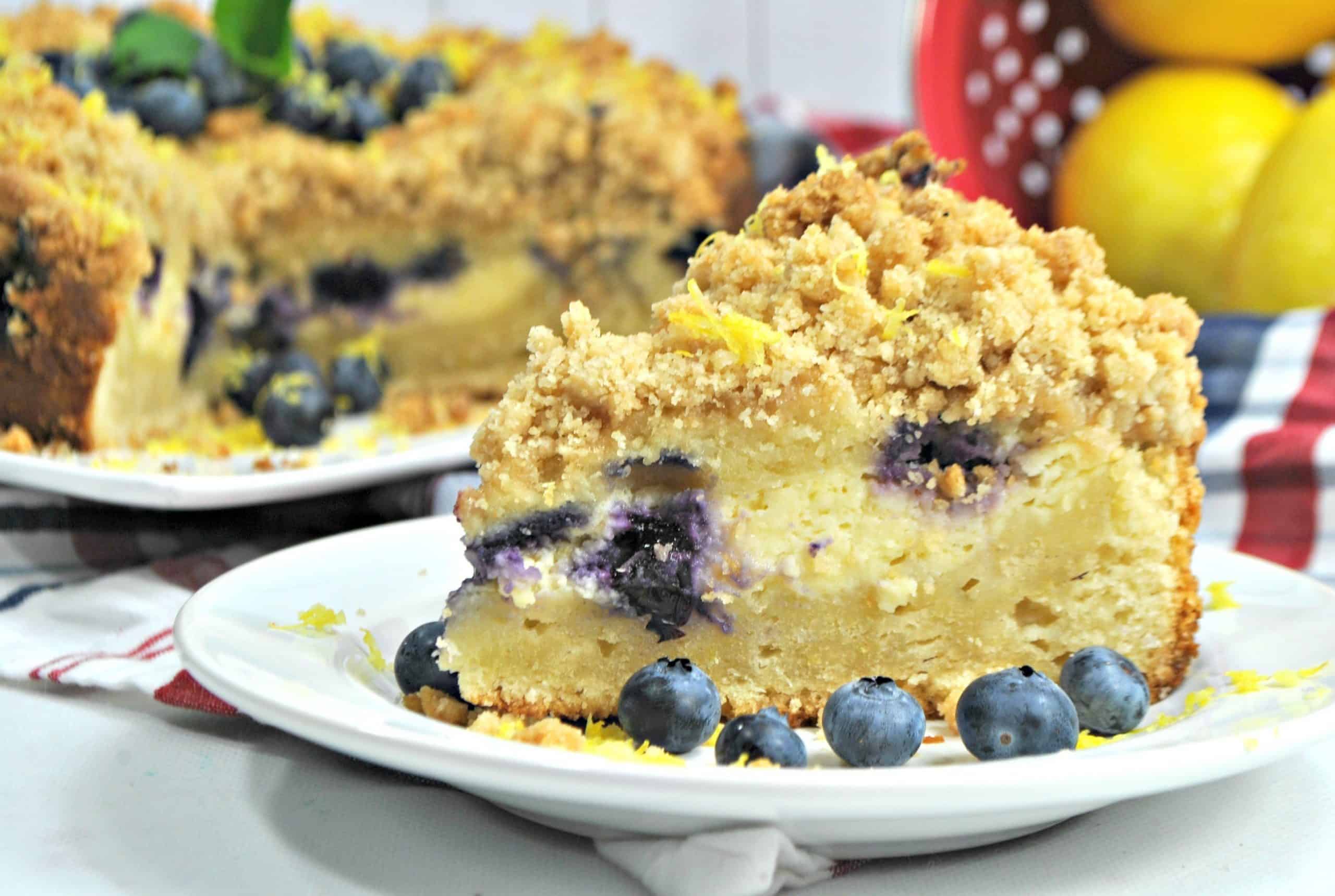 Image for Ultimate Pressure Cooker Lemon Blueberry Cake Recipe With Cream Cheese Filling
