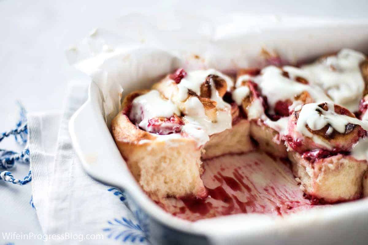 Image for Raspberry Swirl Sweet Rolls with Lemon Vanilla Icing