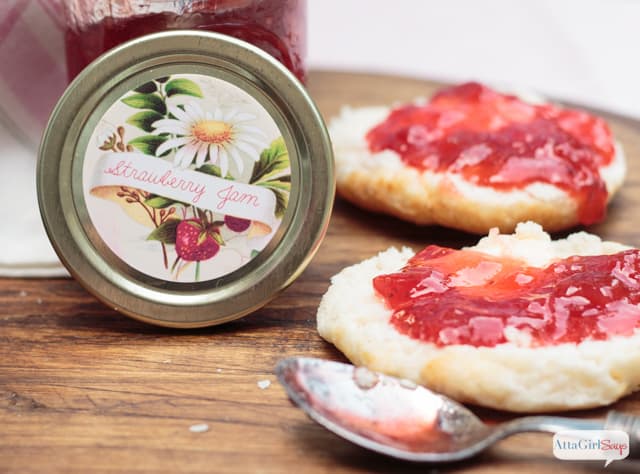 Image for Easy Strawberry Jam Recipe & Canning Jar Labels