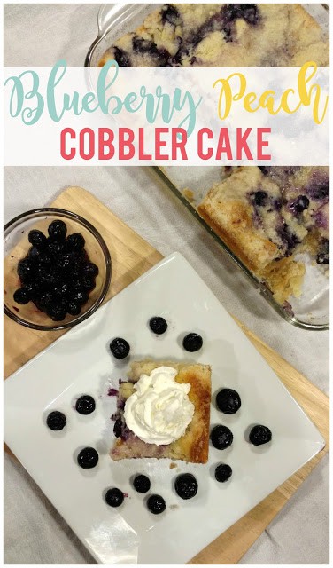 Image for Blueberry Peach Cobbler Cake - Sunshine and Munchkins
