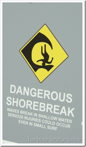 shorebreak sign