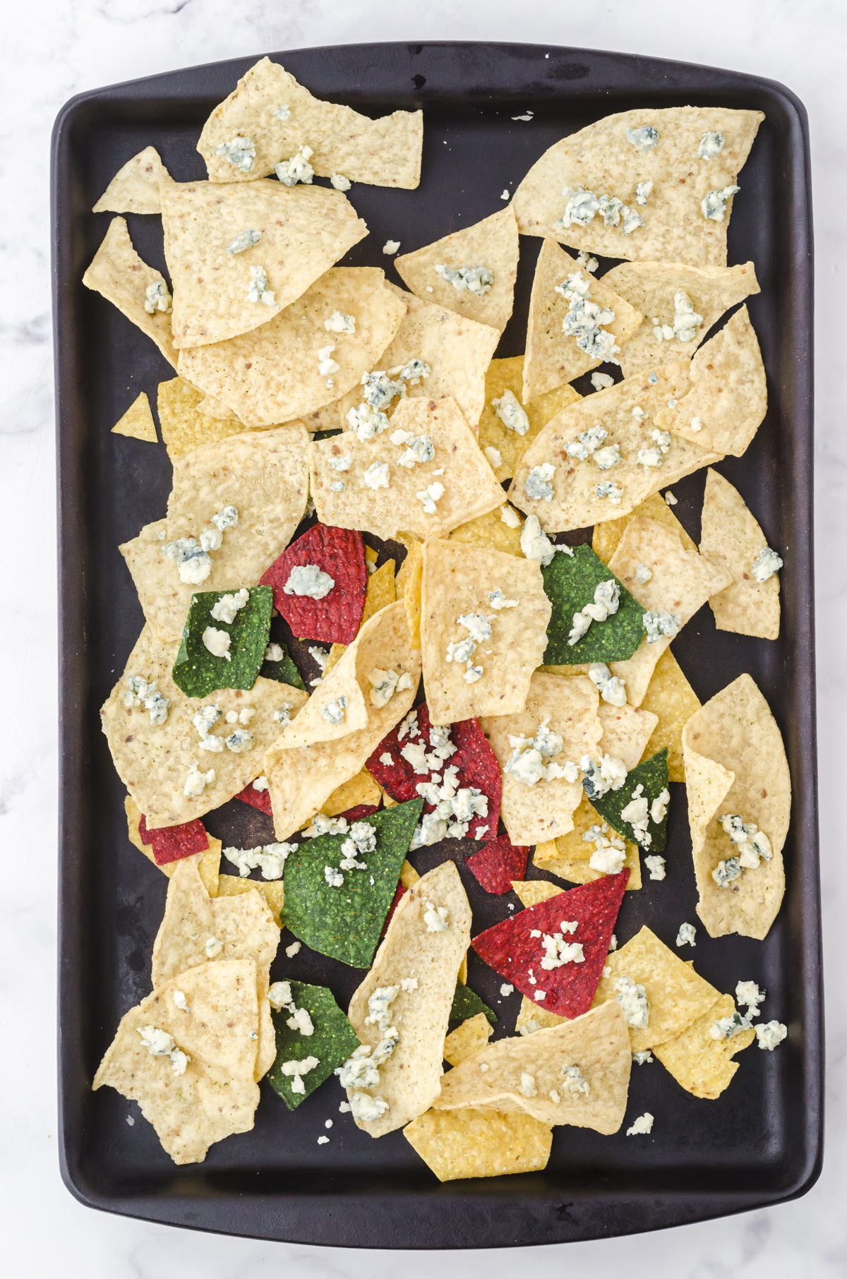 Blue Cheese Nachos- A Flavorful Side for Spicy Soups & Wings