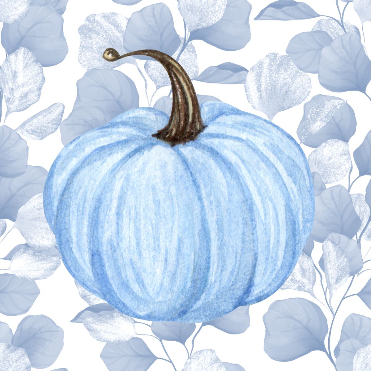 Blue Accents for Autumn Decor