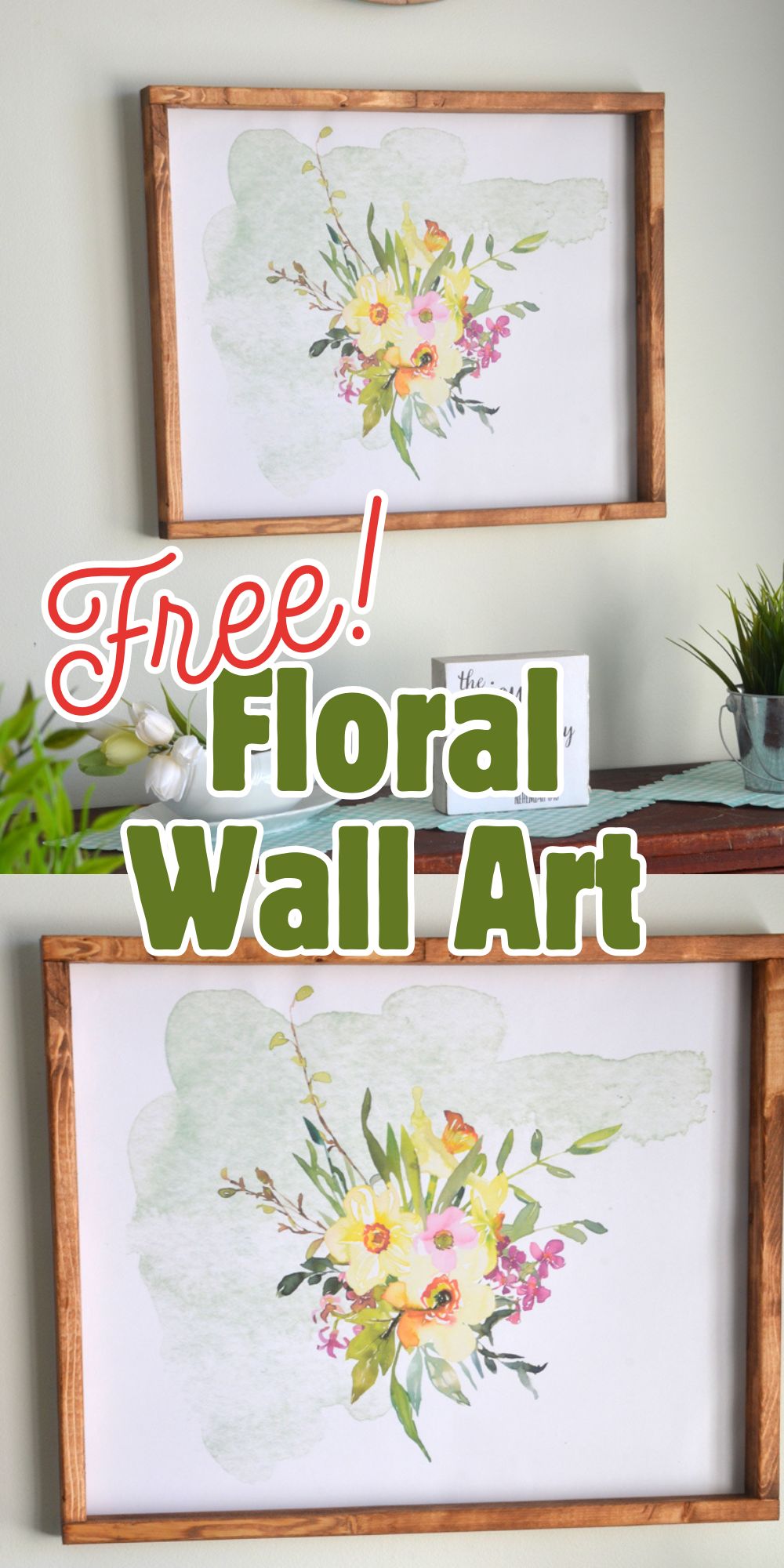 How to Frame Printable Floral Art for Budget-Friendly Wall Decor
