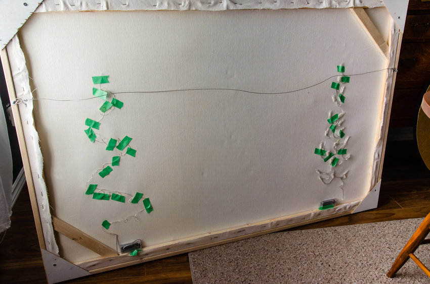 DIY Canvas Wall Art that Lights Up for Christmas