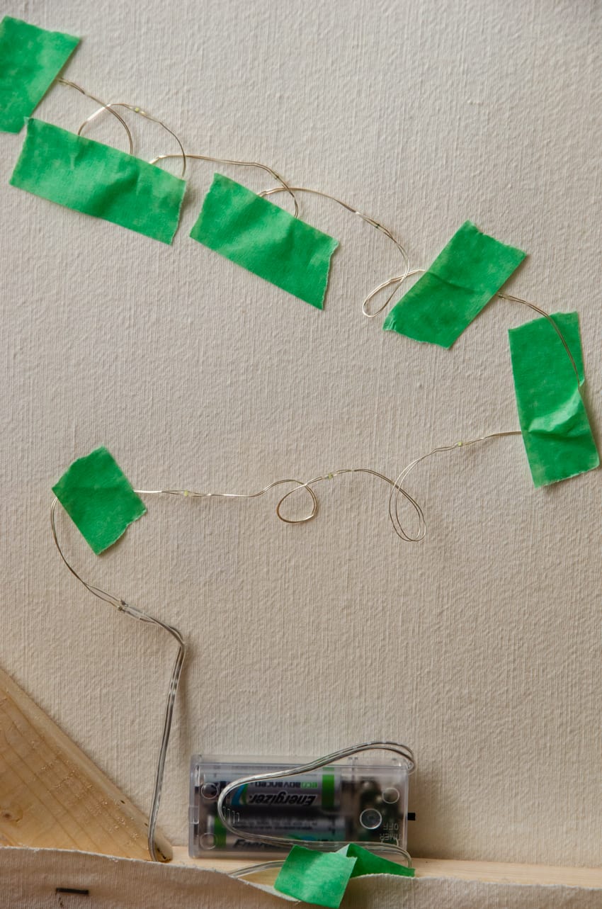 DIY Canvas Wall Art that Lights Up for Christmas