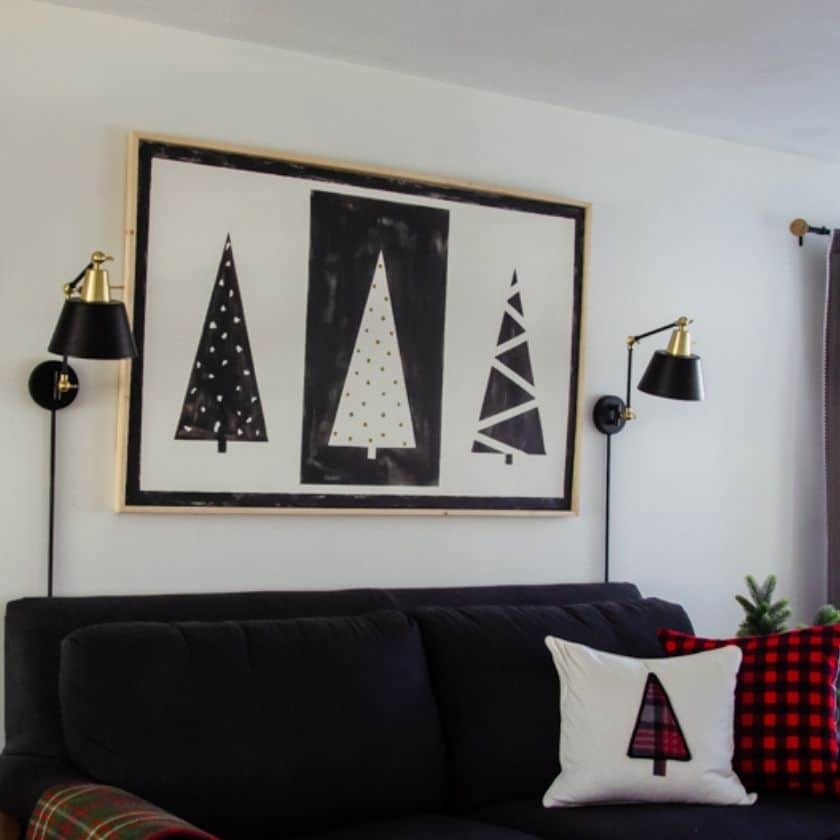DIY Illuminated Canvas Decor for Winter