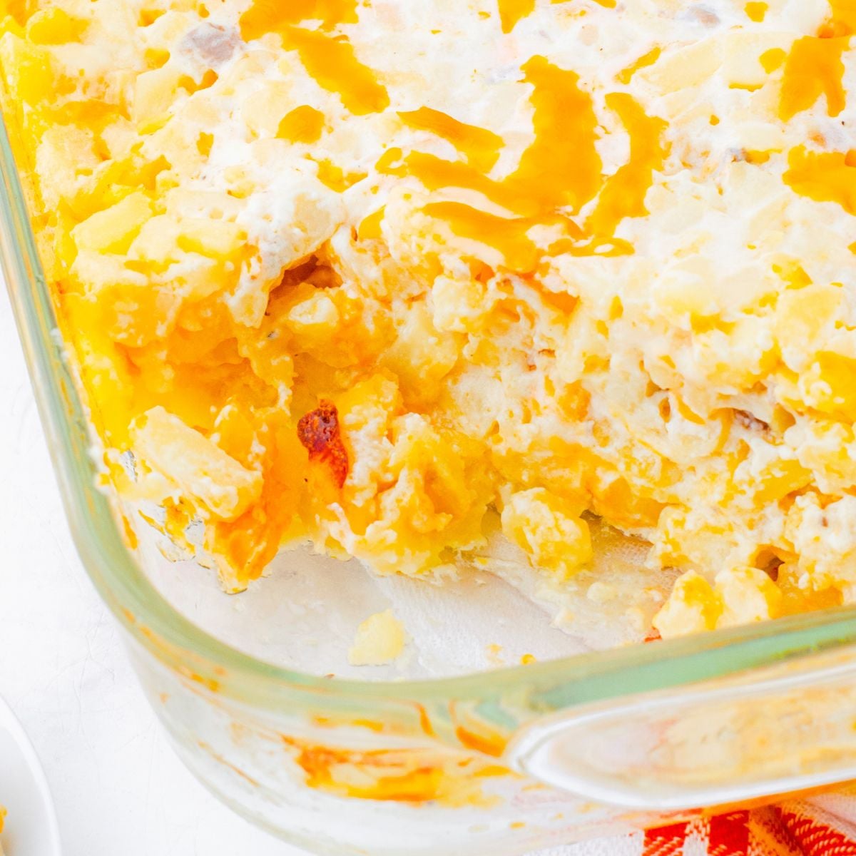 Creamy Cheesy Potato Bake with Frozen Hash Browns