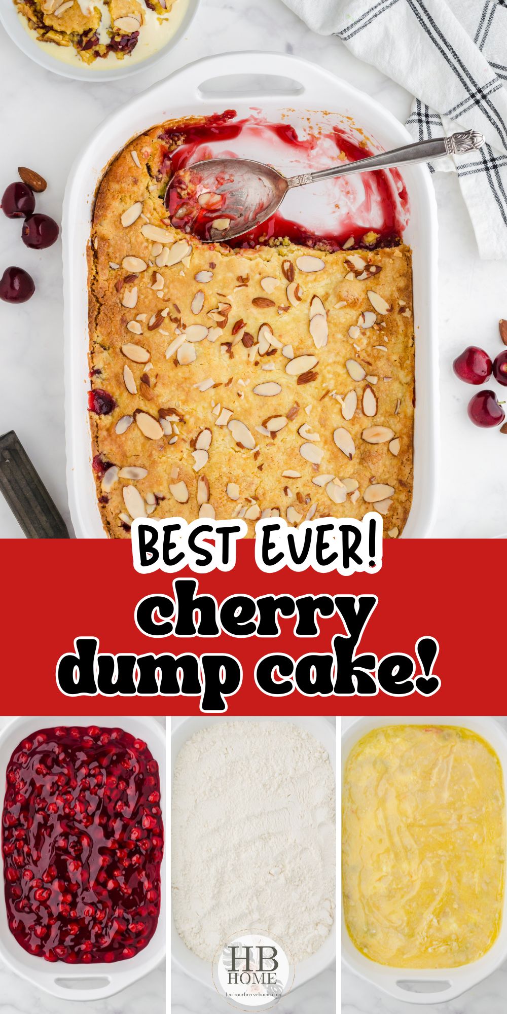 Quick & Easy Cherry Almond Dump Cake Recipe