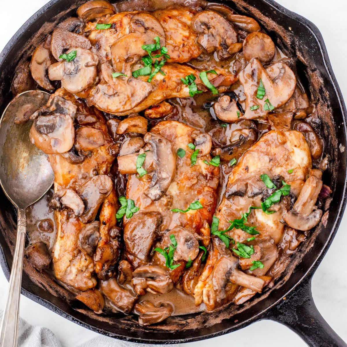 Stovetop Chicken Marsala in Wine for Two