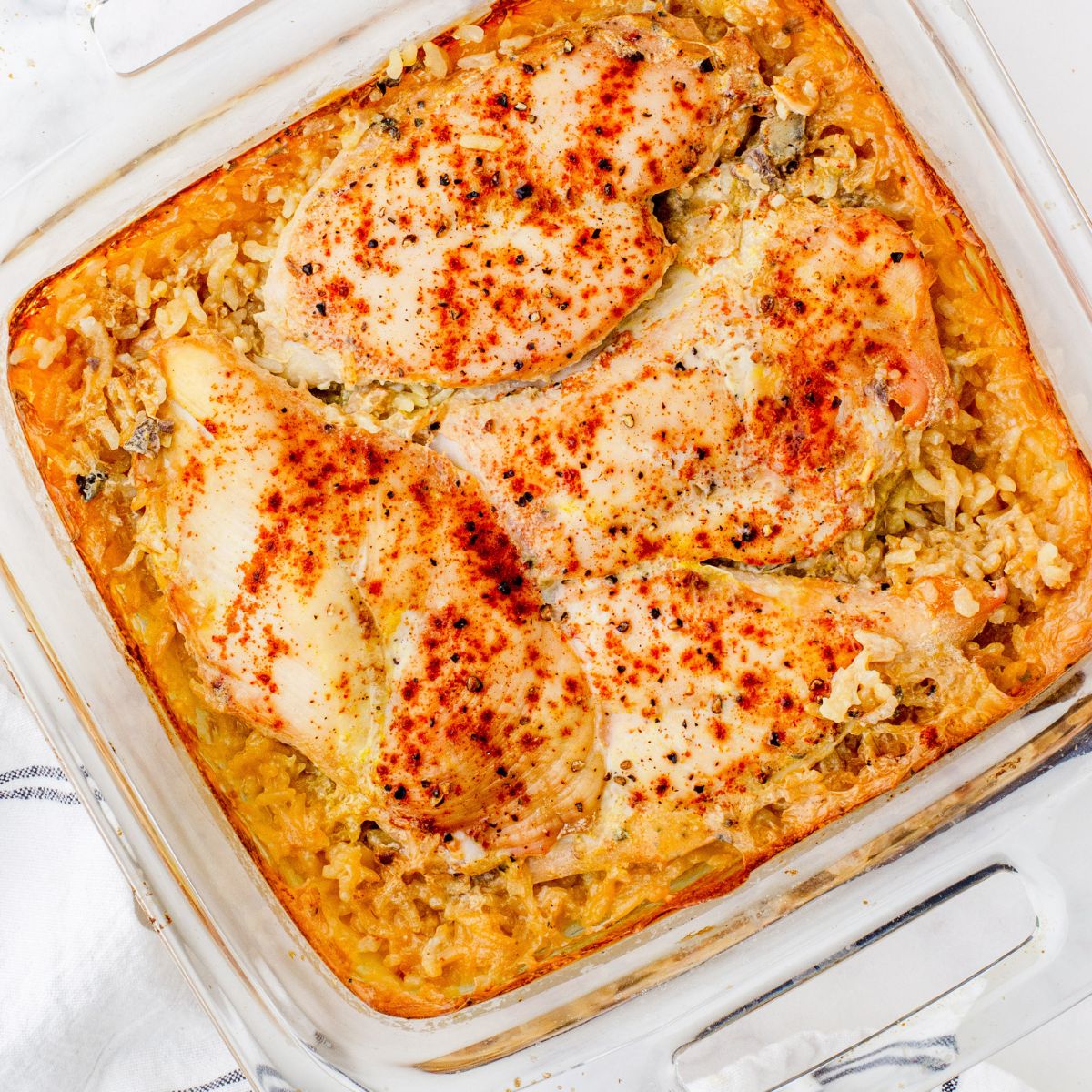 Easy Baked Chicken Rice Pilaf for Freezing and Meal Prep