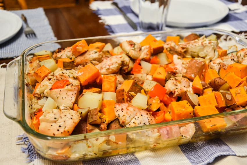 Chorizo Chicken Sheet Pan Dinner