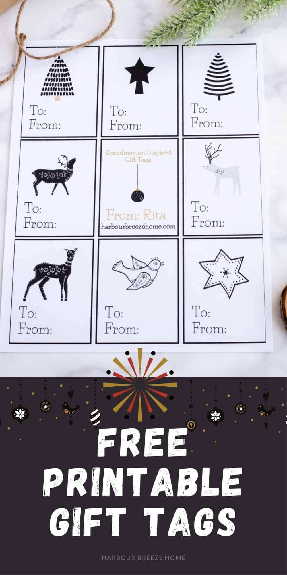 Free printable Christmas tags