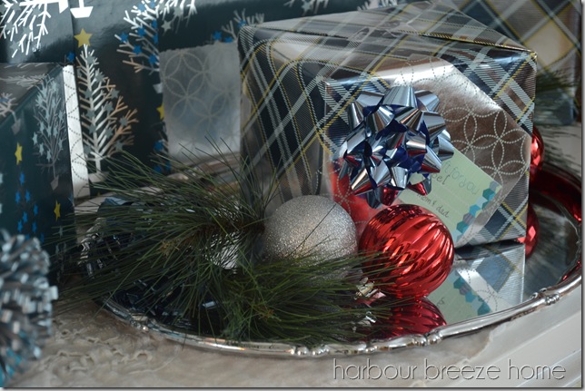 presents on a tray