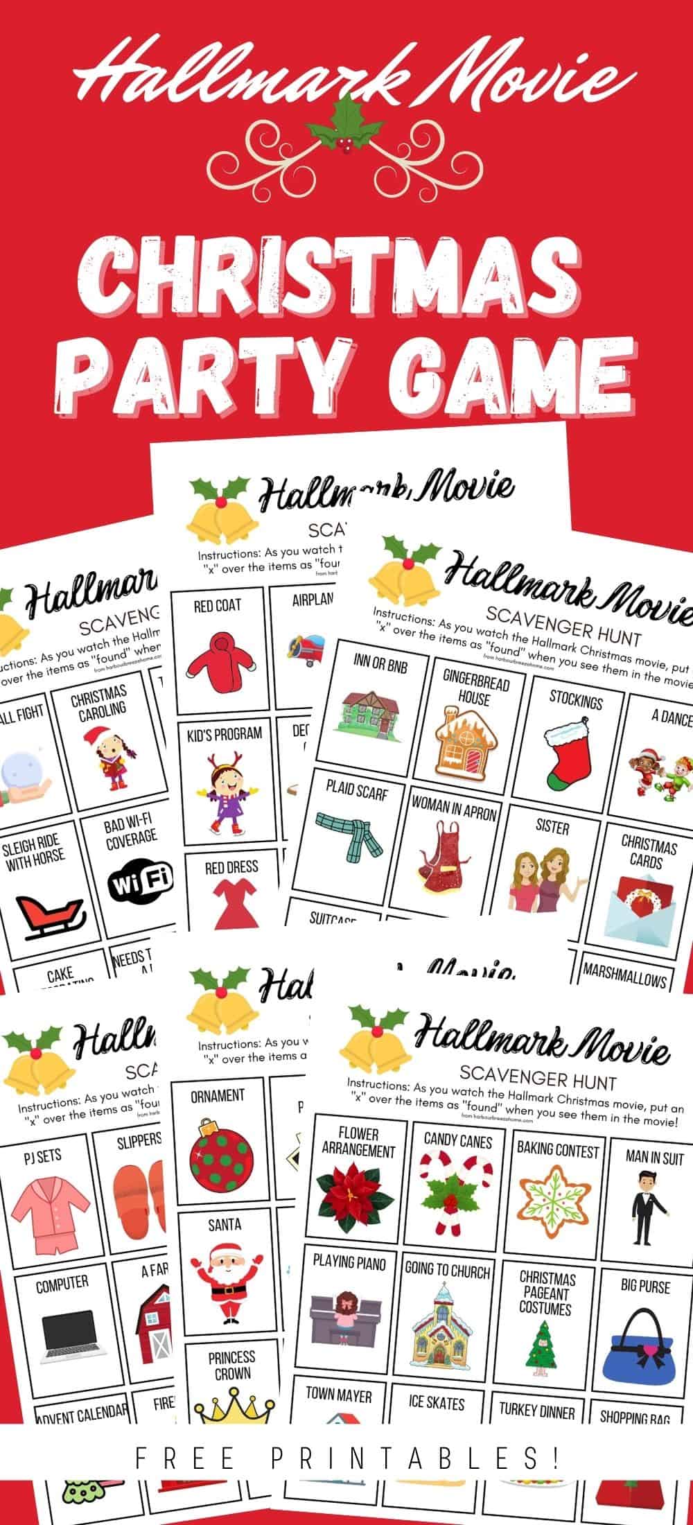Christmas Party Movie Games - Hallmark Christmas Movie Scavenger Hunt