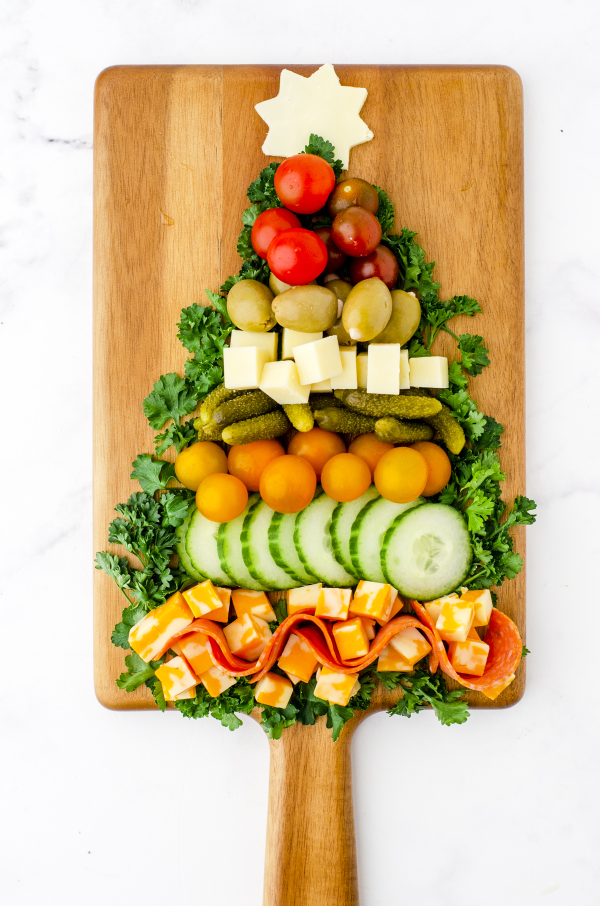 Easy Christmas Tree Charcuterie Board