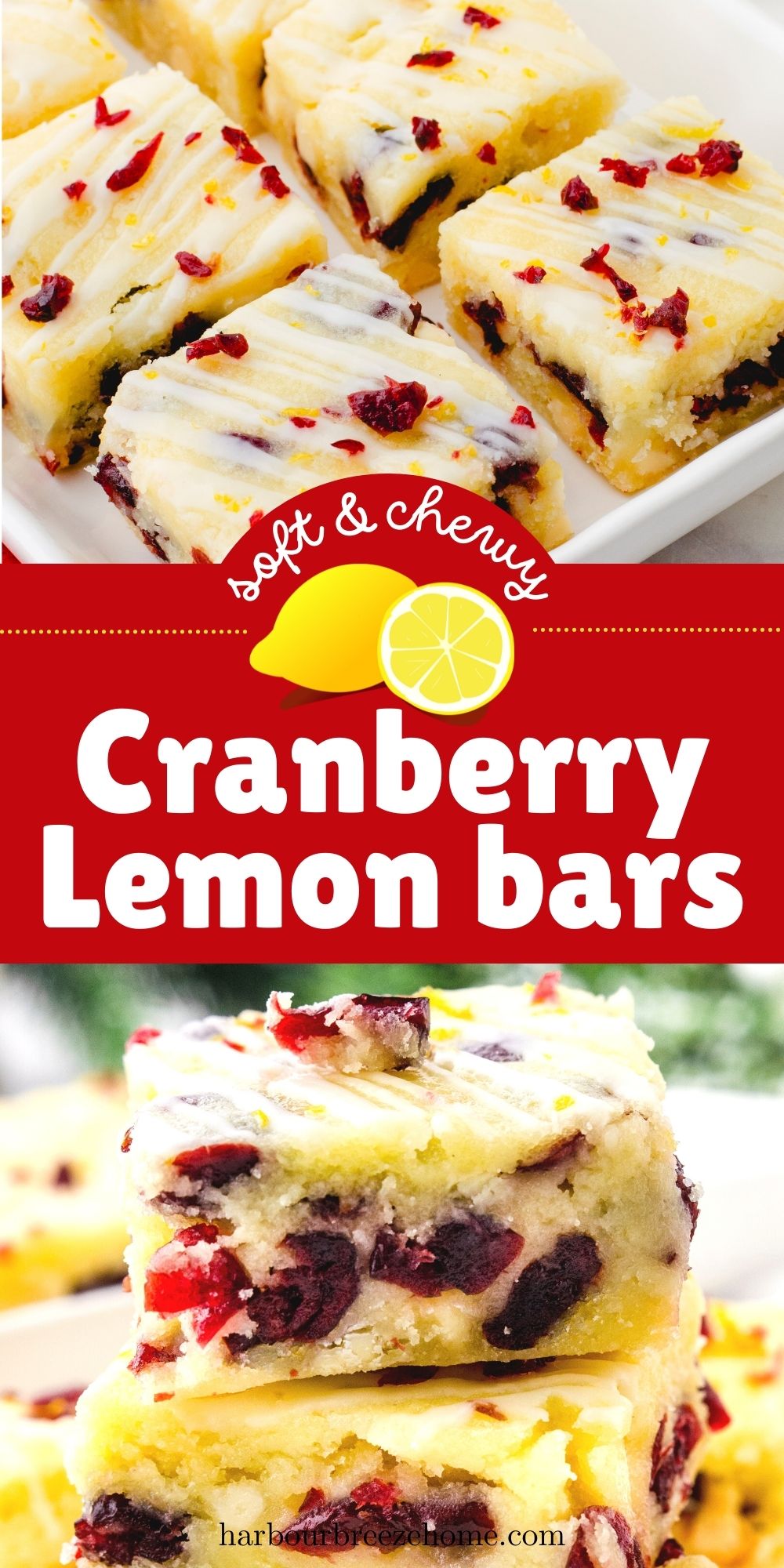 Cranberry Lemon Bars Recipe