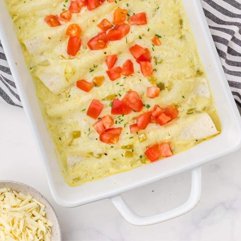 Delicious Creamy Chicken Enchiladas