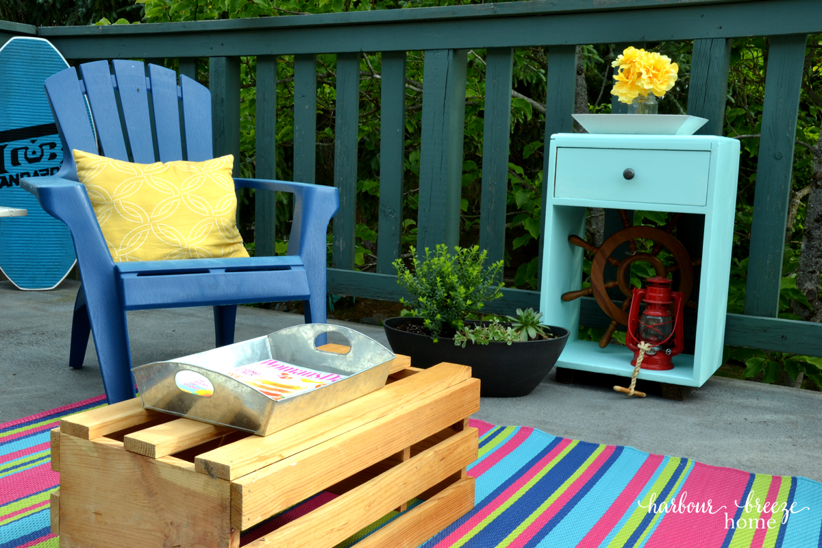 beach cottage inspired deck makeover