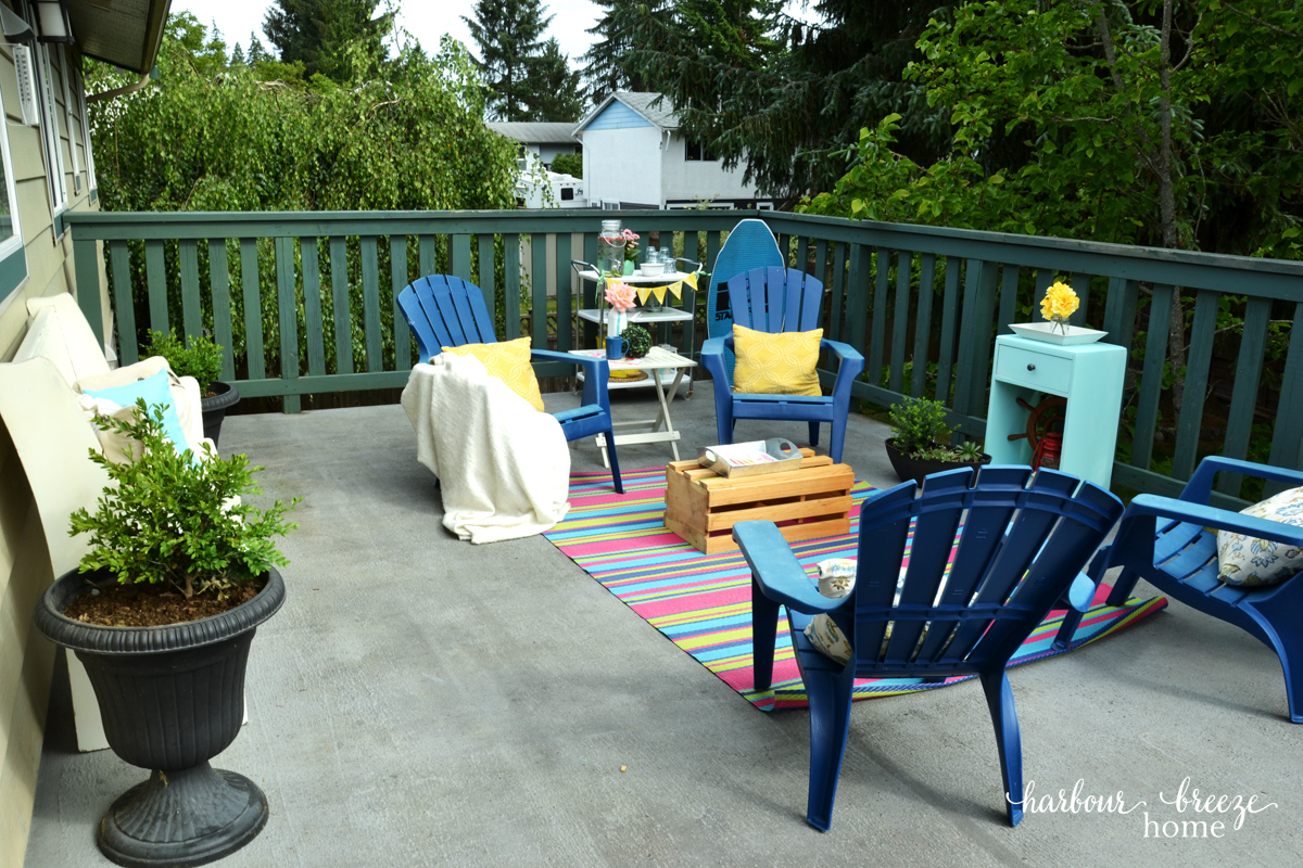 beach cottage inspired deck makeover