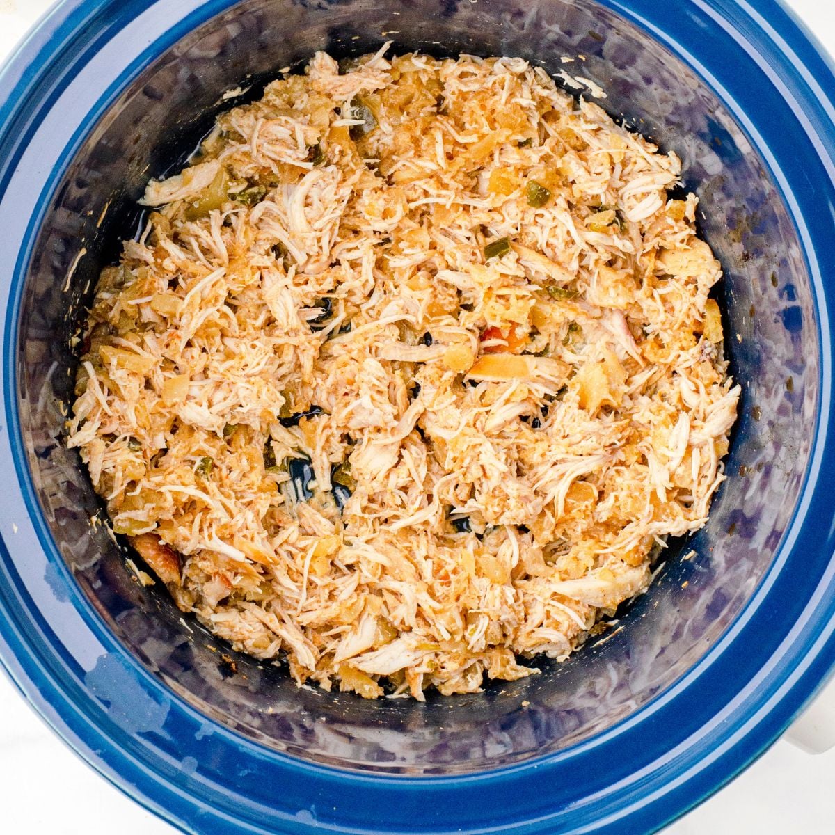 Crock Pot Tropical Shredded Chicken with Pineapple and Pepper