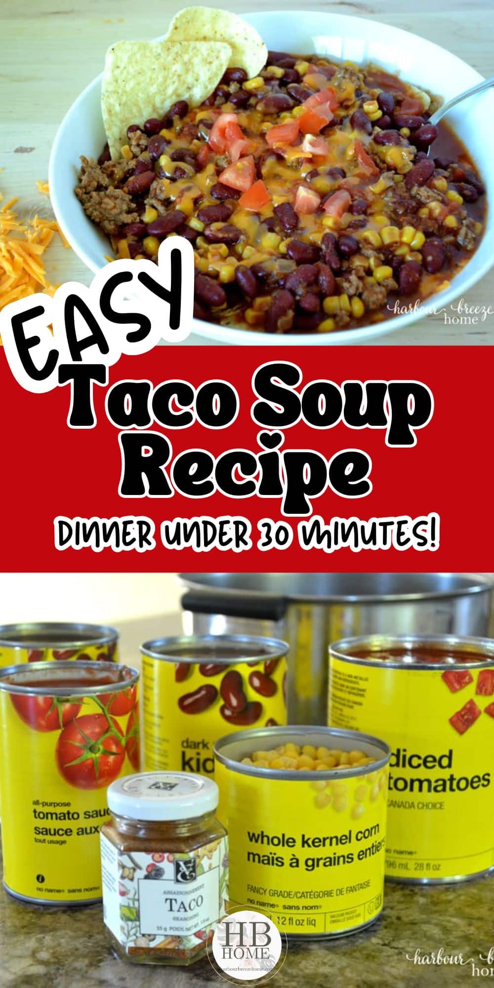 Easy Taco Soup Recipe (Stovetop, Freezer Meal, or Crockpot!)