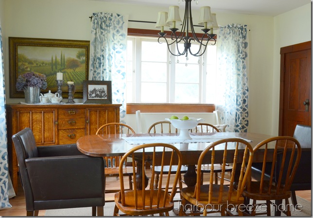 dining room with closet door