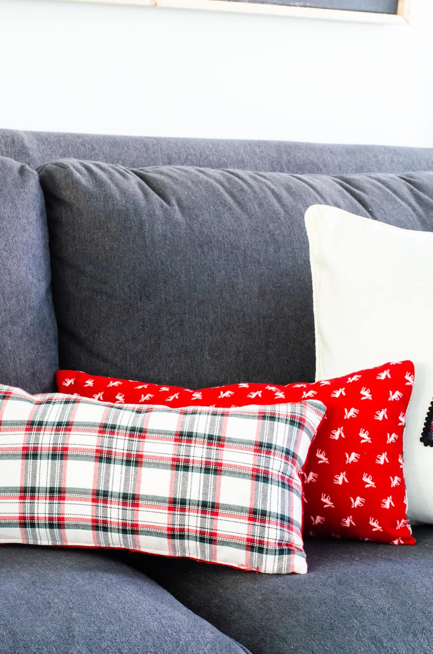 Easy Reversible DIY Accent Pillow Covers Perfect for Christmas
