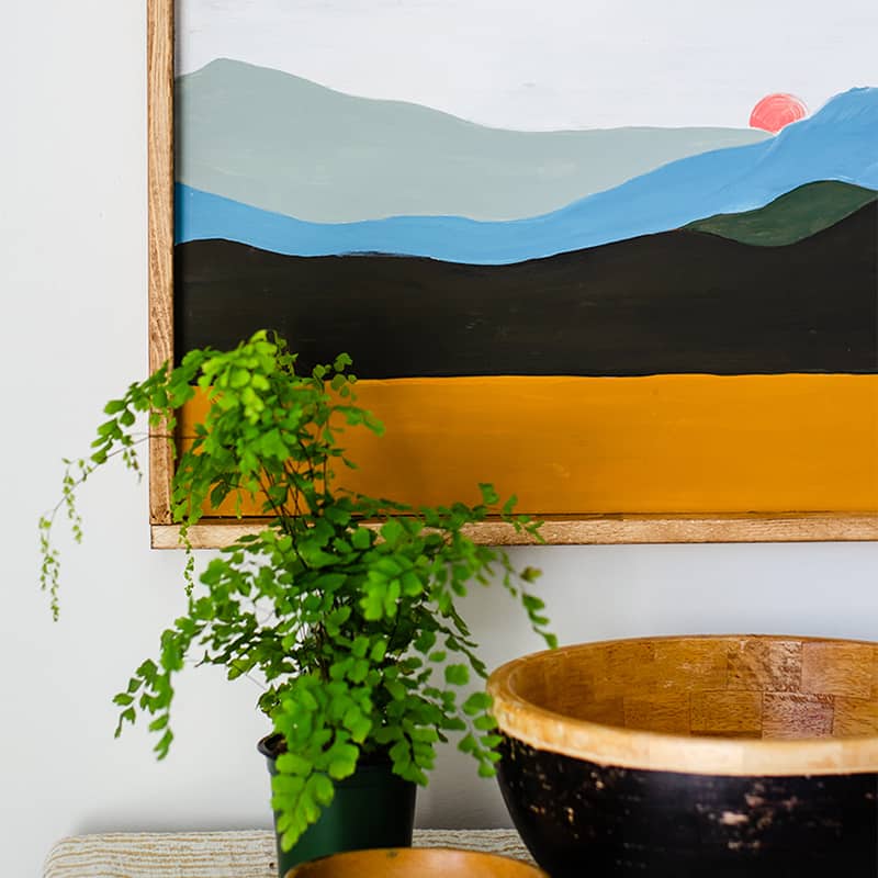 Simple Boho Mountain Art Project