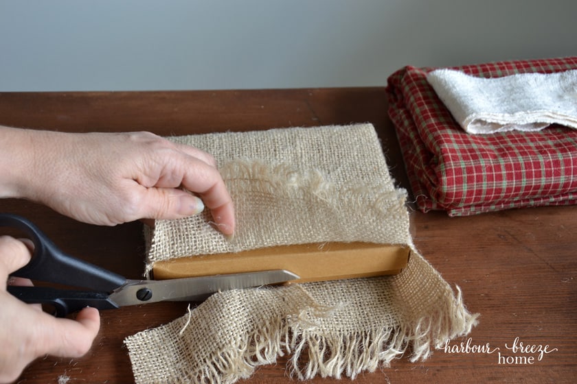 DIY Christmas Decor | Burlap Wrapped Gifts