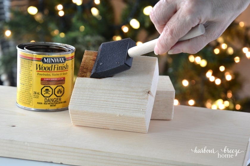 staining a wood block with minwax wood stain