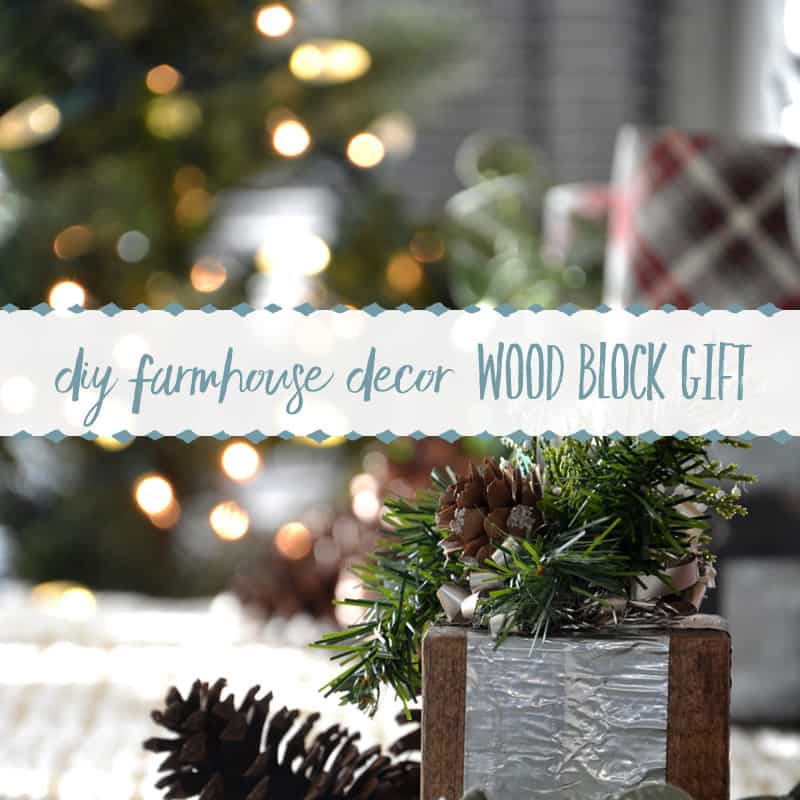 Simple Farmhouse Christmas Wood Block Craft