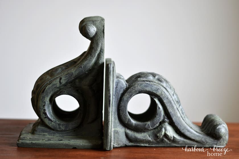 foam corbels in a dark gray color